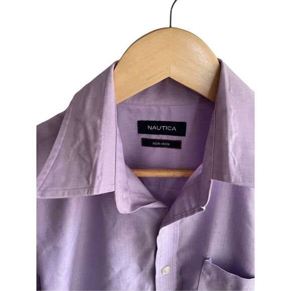 Nautica CLASSIC FIT NON-IRON PERFORMANCE POPLIN SHIRT - Picture 3 of 5